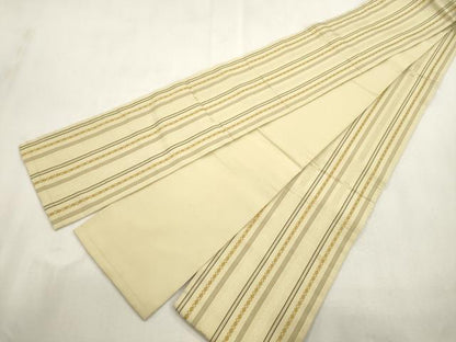 平和屋着物●本場筑前博多織　半幅帯　献上　正絹　逸品　CABI7504dy