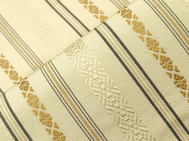 平和屋着物●本場筑前博多織　半幅帯　献上　正絹　逸品　CABI7504dy