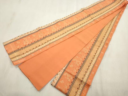 平和屋着物●本場筑前博多織　半幅帯　草花間道　正絹　逸品　CABI7509dy