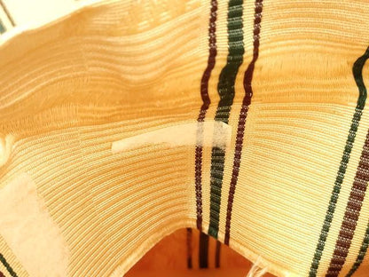 平和屋着物●本場筑前博多織　半幅帯　草花文　正絹　逸品　CABI7511dy
