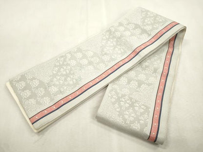 平和屋着物●本場筑前博多織　半幅帯　樹林文　正絹　逸品　CABI7512dy