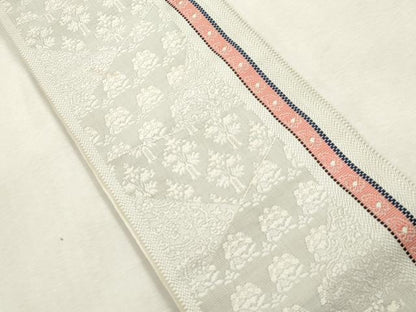 平和屋着物●本場筑前博多織　半幅帯　樹林文　正絹　逸品　CABI7512dy