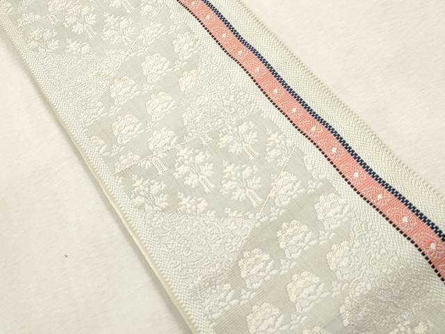 平和屋着物●本場筑前博多織　半幅帯　樹林文　正絹　逸品　CABI7512dy