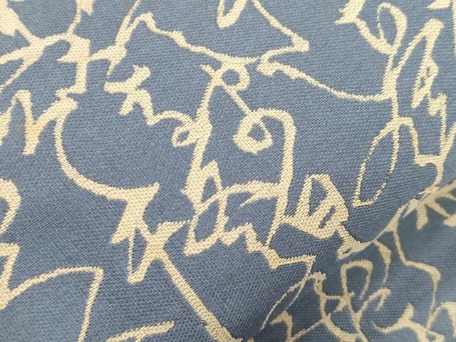 平和屋着物●本場筑前博多織　両面　半幅帯　文字文　正絹　逸品　CABI7514dy