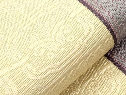 平和屋着物●本場筑前博多織　半幅帯　幾何学文　正絹　逸品　CABI7515dy