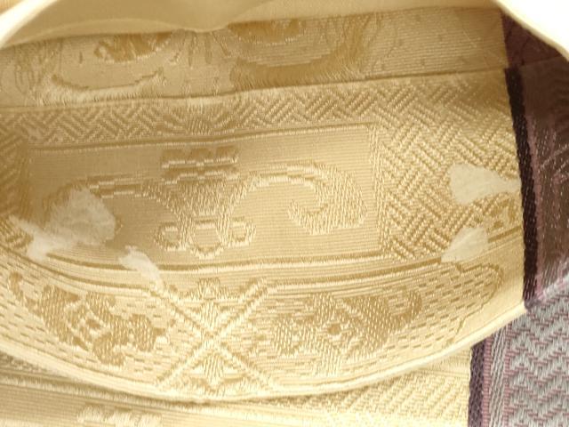 平和屋着物●本場筑前博多織　半幅帯　幾何学文　正絹　逸品　CABI7515dy