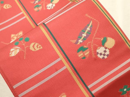 平和屋着物●本場筑前博多織　半幅帯　成り物　正絹　逸品　CABI7516dy