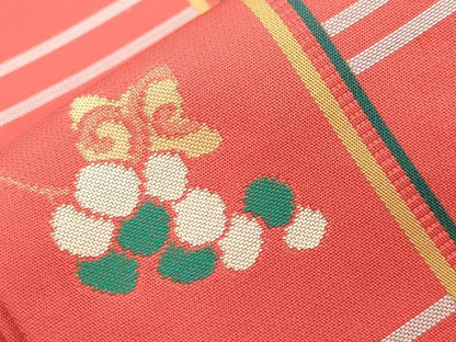 平和屋着物●本場筑前博多織　半幅帯　成り物　正絹　逸品　CABI7516dy
