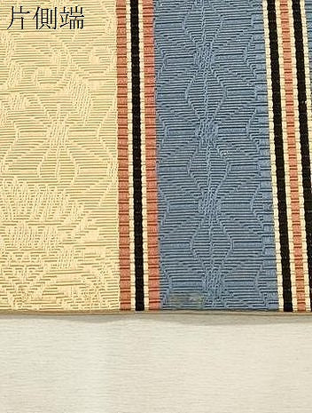 平和屋着物●本場筑前博多織　半幅帯　草花　麻の葉　正絹　逸品　CABI7519dy
