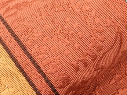 平和屋着物●本場筑前博多織　半幅帯　草花文　正絹　逸品　CABI7523dy