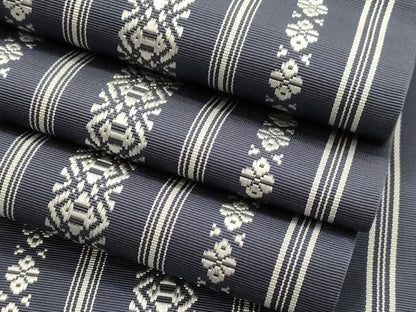 平和屋着物●本場筑前博多織　両面　半幅帯　献上　正絹　逸品　CABI7533dy