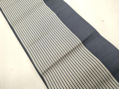 平和屋着物●本場筑前博多織　両面　半幅帯　献上　正絹　逸品　CABI7533dy