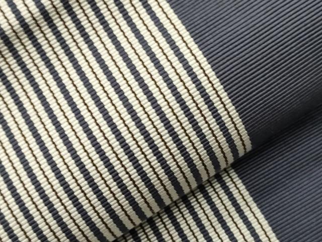 平和屋着物●本場筑前博多織　両面　半幅帯　献上　正絹　逸品　CABI7533dy