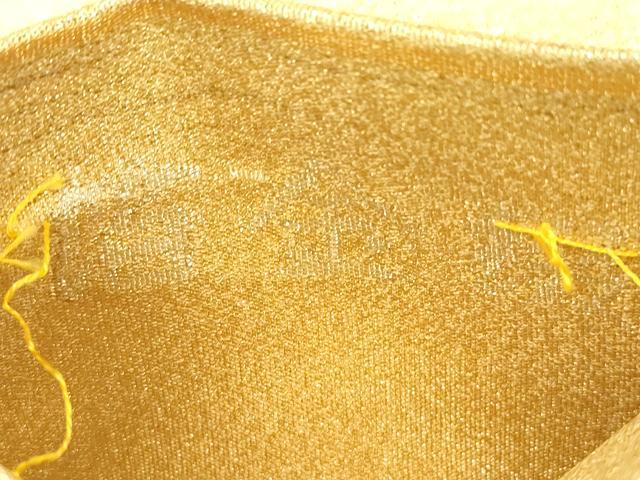 平和屋着物●太鼓柄袋帯　箔金綴　風景文　金糸　正絹　逸品　CABI7554dy