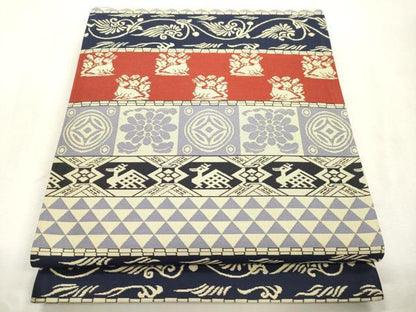 平和屋着物●六通柄袋帯　名物裂　正絹　逸品　未使用　CABI7563dy