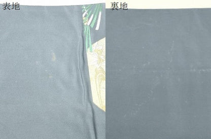 平和屋着物●六通柄袋帯　唐織　松葉花丸文　金糸　正絹　逸品　CABI7565dy