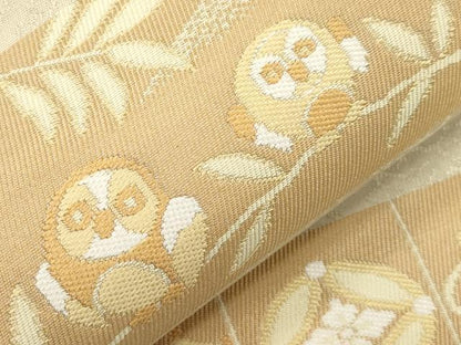 平和屋着物●両方向　全通柄袋帯　横段宝尽くし文　金糸　さが美扱い　正絹　逸品　CABI7567dy