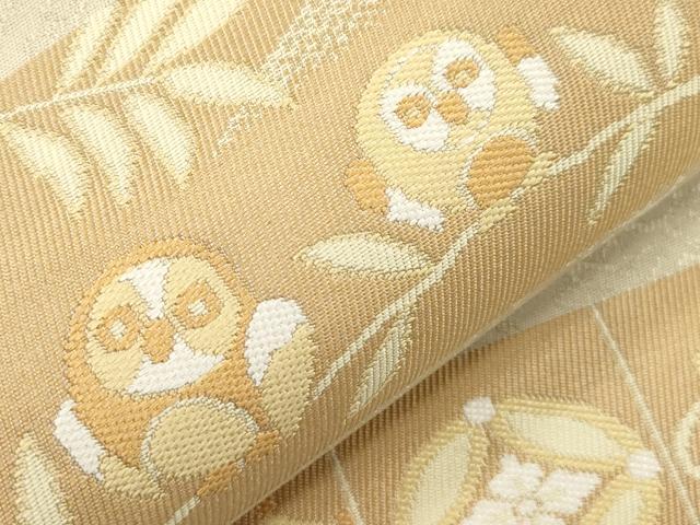 平和屋着物●両方向　全通柄袋帯　横段宝尽くし文　金糸　さが美扱い　正絹　逸品　CABI7567dy
