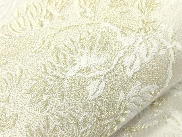 平和屋着物●六通柄袋帯　御香染宮むらさき　舞花文　金糸　正絹　逸品　CABI7570dy