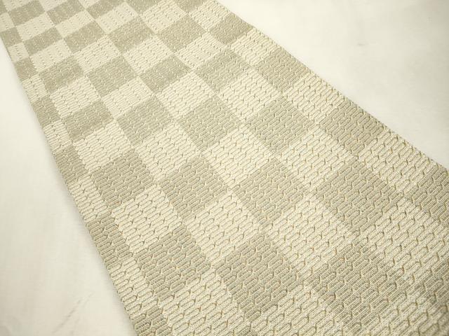 平和屋着物●両面　全通柄袋帯　幾何学文　正絹　逸品　CABI7576dy