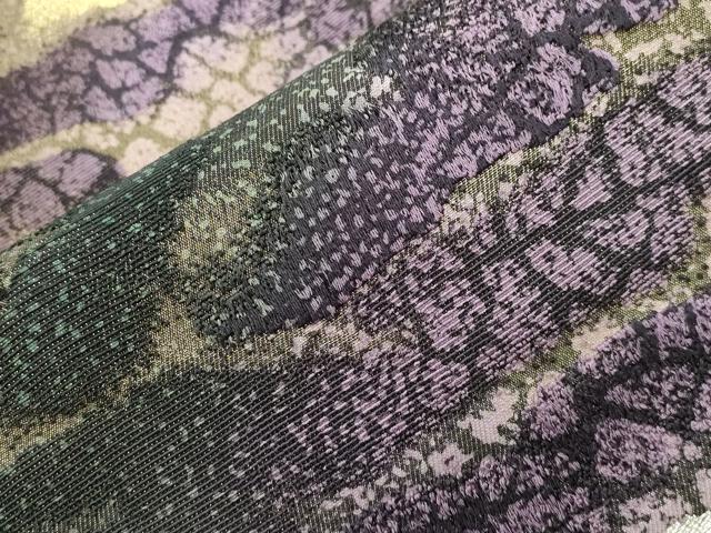 平和屋着物●両面　六通柄袋帯　輪奈織　霞文　金銀糸　正絹　逸品　CABI7582dy