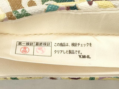 平和屋着物●六通柄袋帯　正倉院花文　金糸　正絹　逸品　CABI7584dy