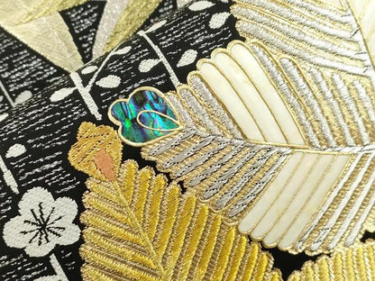 平和屋着物●袋帯　螺鈿　松竹梅　金銀糸　正絹　逸品　CABI7588dy