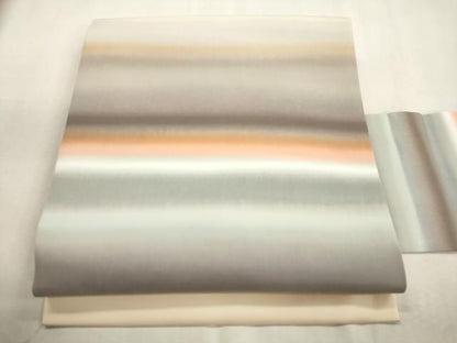 平和屋着物●塩瀬　九寸名古屋帯　霞文　正絹　逸品　CABI7592dy