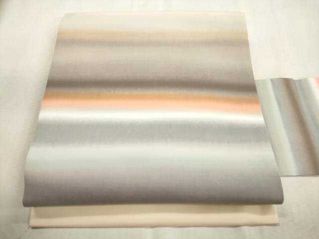 平和屋着物●塩瀬　九寸名古屋帯　霞文　正絹　逸品　CABI7592dy