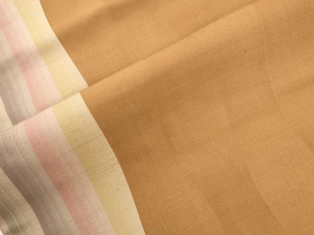 平和屋着物●全通柄九寸名古屋帯　紬地　間道　正絹　逸品　CABI7595dy