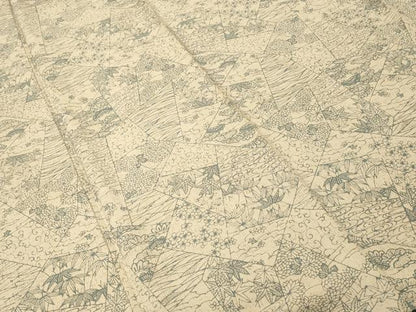 平和屋着物■上質な小紋　切嵌吉祥花文　正絹　逸品　CABI7602ev