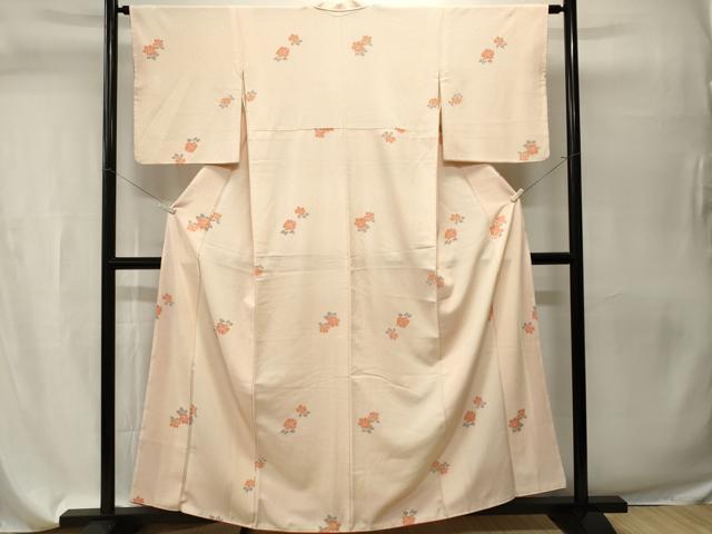 平和屋着物■上質な小紋　草花文　正絹　逸品　CABI7603ev
