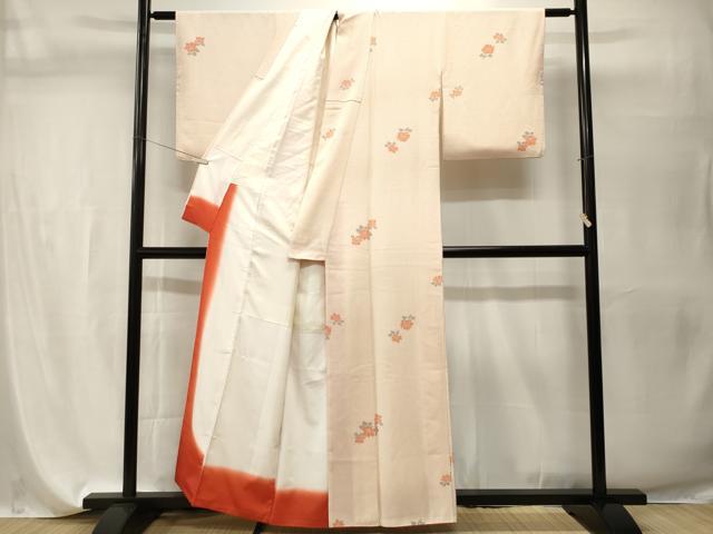 平和屋着物■上質な小紋　草花文　正絹　逸品　CABI7603ev