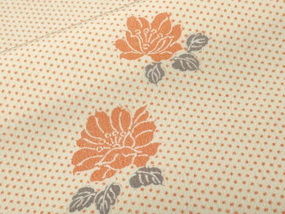 平和屋着物■上質な小紋　草花文　正絹　逸品　CABI7603ev