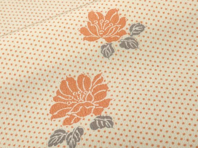 平和屋着物■上質な小紋　草花文　正絹　逸品　CABI7603ev