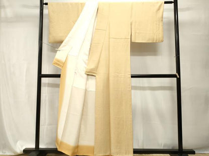 平和屋着物■上質な色無地　箔散らし地紋　蒸栗色　正絹　逸品　CABI7619ev