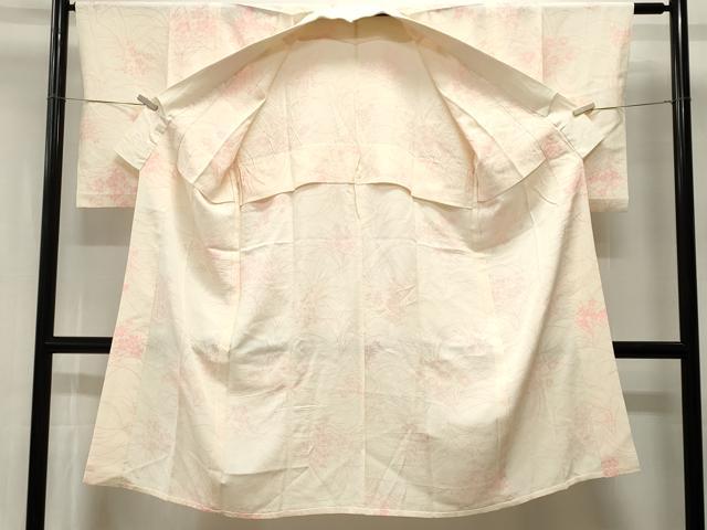 平和屋着物■長襦袢　単衣　芝草花文　正絹　逸品　CABI7627ev