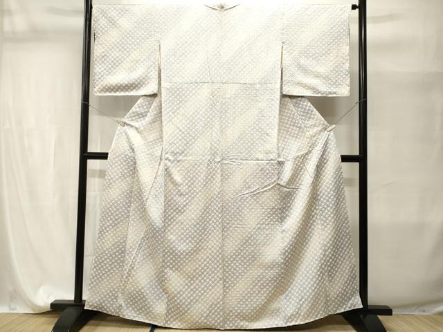 平和屋着物■上質な小紋　総絞り　斜線文　暈し染め　正絹　逸品　CABI7638ev