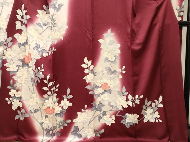 平和屋着物■豪華振袖　駒刺繍　枝花文　暈し染め　正絹　逸品　CABI7640ev