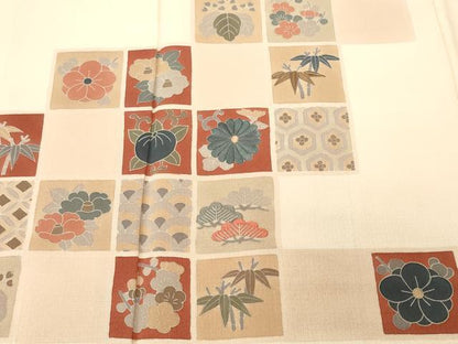 平和屋着物■訪問着　刺繍　松竹梅吉祥文　金糸　正絹　逸品　CABI7641ev