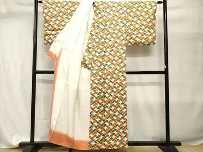 平和屋着物■上質な小紋　檜垣吉祥文　正絹　逸品　CABI7649ev