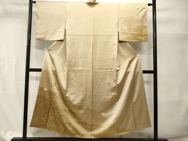 平和屋着物■訪問着　刺繍　芒　鼓文　暈し染め　銀彩　正絹　逸品　CABI7661ev