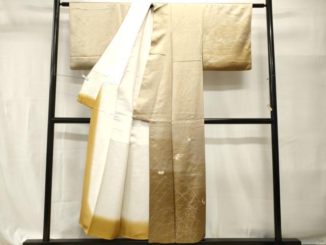 平和屋着物■訪問着　刺繍　芒　鼓文　暈し染め　銀彩　正絹　逸品　CABI7661ev