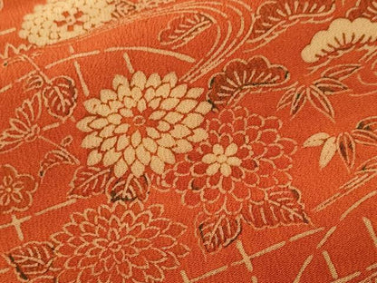 平和屋着物■上質な小紋　松竹梅流水陶器花文　正絹　逸品　CABI7662ev