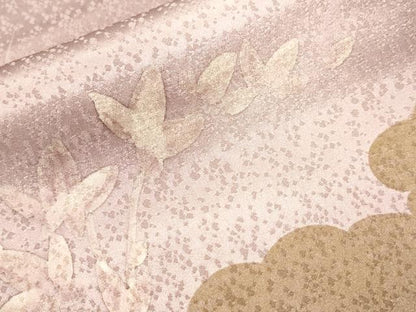 平和屋着物■上質な小紋　雲取り枝花文　暈し染め　正絹　逸品　CABI7666ev