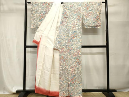 平和屋着物■上質な小紋　型染め　松竹梅流水文　正絹　逸品　CABI7669ev
