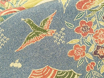 平和屋着物■上質な小紋　切嵌松竹梅飛鳥花文　正絹　逸品　CABI7670ev