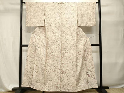 平和屋着物■上質な小紋　屏風草花文　正絹　逸品　CABI7671ev