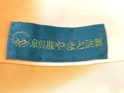 平和屋着物■上質な小紋　吉祥扇面飛鶴花唐草文　金彩　やまと誂製　正絹　逸品　CABI7677ev