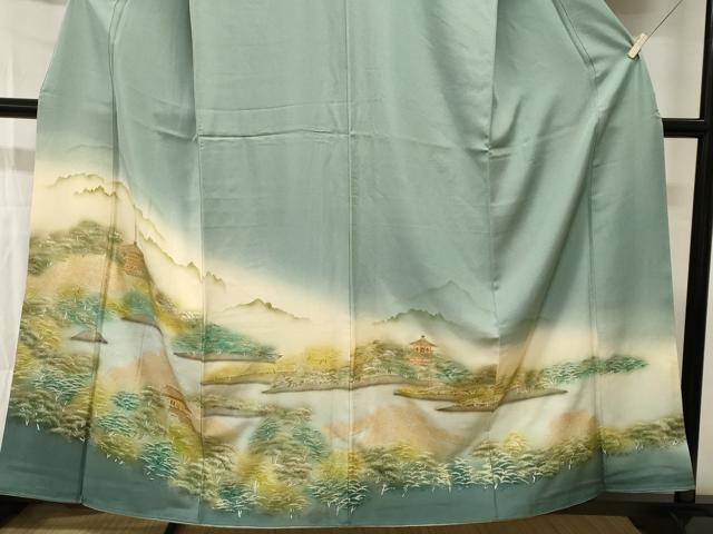 平和屋着物■豪華色留袖　浜松風景文　暈し染め　金彩　正絹　逸品　CABI7678ev